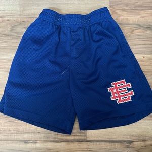 Eric Emanuel Blue Shorts with Classic Logo | size Medium | condition: new